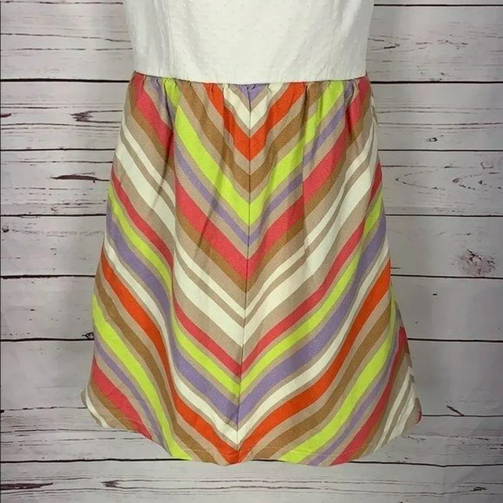 Judith March Style Number 545D-5 Sleeveless striped‎ boho boutique Large Dress